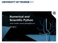 Numerical and Scientific Python