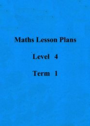 Math Lesson Plans level 4 Term 1