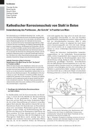 Kathodischer Korrosionsschutz von Stahl in Beton - IWT Bremen