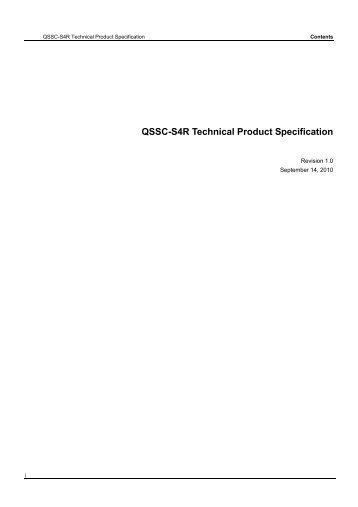 QSSC-S4R Technical Product Specification - CTL