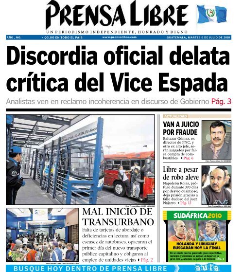 MAL INICIO DE TRANSURBANO - Prensa Libre