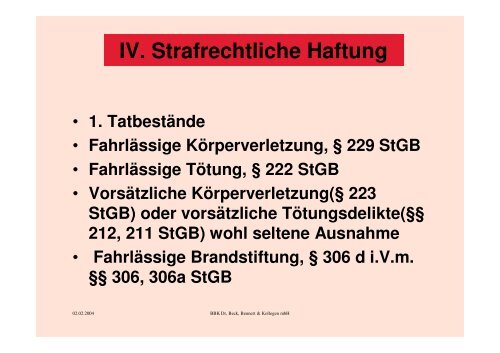 Haftung bei Brand - duschl ingenieure