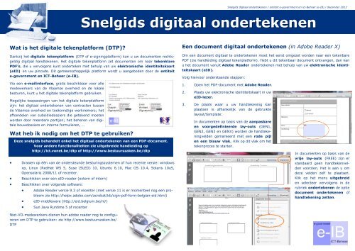 Snelgids digitaal ondertekenen (Adobe X) - Bestuurszaken