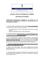 ESCUELA OFICIAL DE IDIOMAS DE LANGREO ... - EOI de Langreo