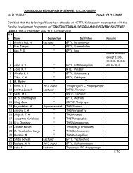 Attendance EKM - Curriculum Development Centre, Kalamassery