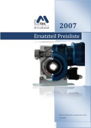 Ersatzteilpreisliste - Mtec