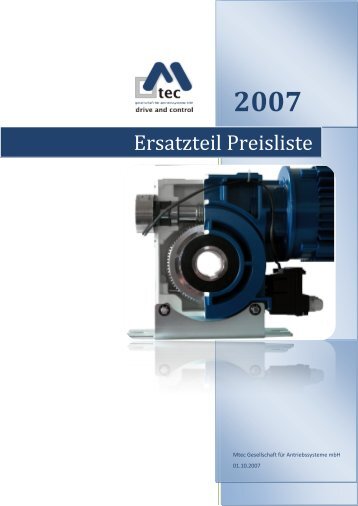 Ersatzteilpreisliste - Mtec