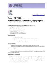 Tomey RT-7000 Autorefractor/Keratometer/Topographer