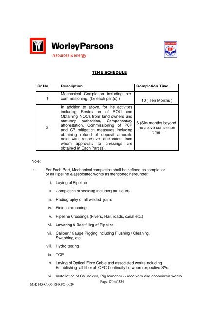 Pipelaying Tender-VOL I - WorleyParsons.com