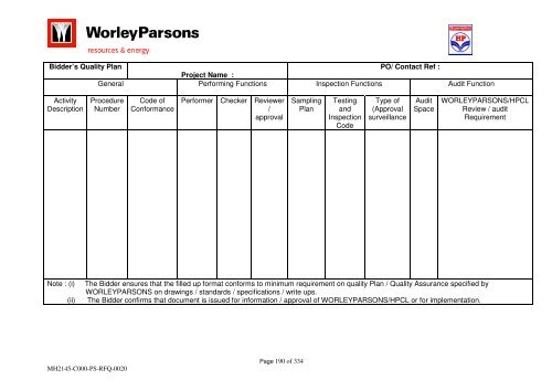 Pipelaying Tender-VOL I - WorleyParsons.com
