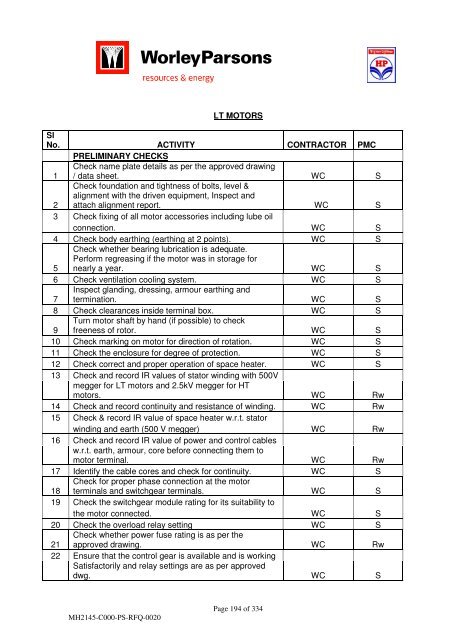 Pipelaying Tender-VOL I - WorleyParsons.com