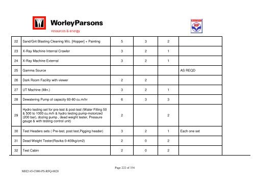 Pipelaying Tender-VOL I - WorleyParsons.com