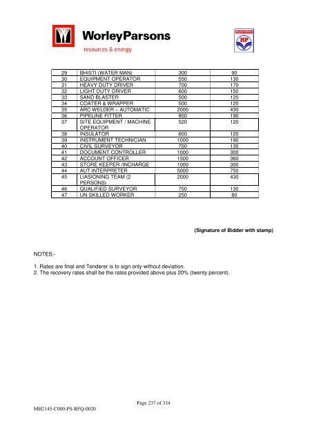 Pipelaying Tender-VOL I - WorleyParsons.com