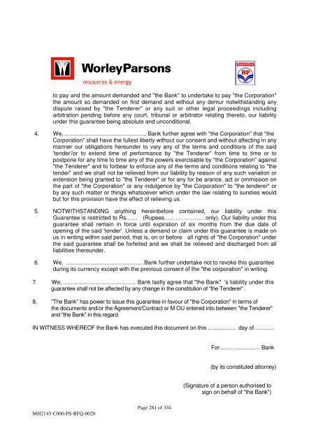 Pipelaying Tender-VOL I - WorleyParsons.com