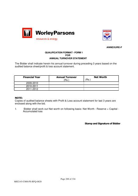 Pipelaying Tender-VOL I - WorleyParsons.com