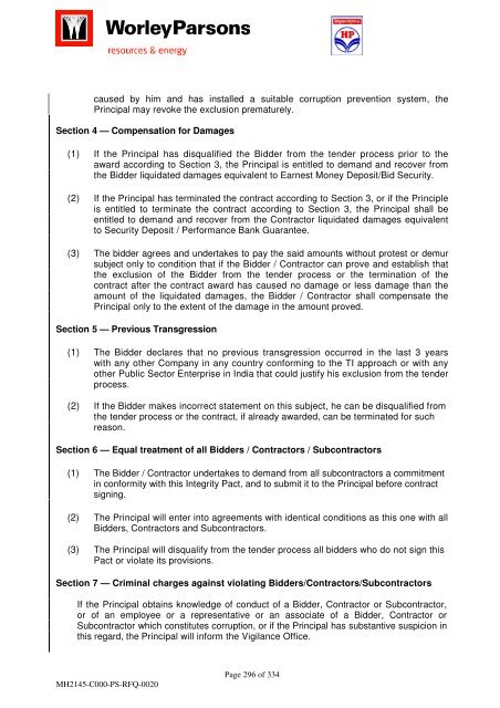 Pipelaying Tender-VOL I - WorleyParsons.com