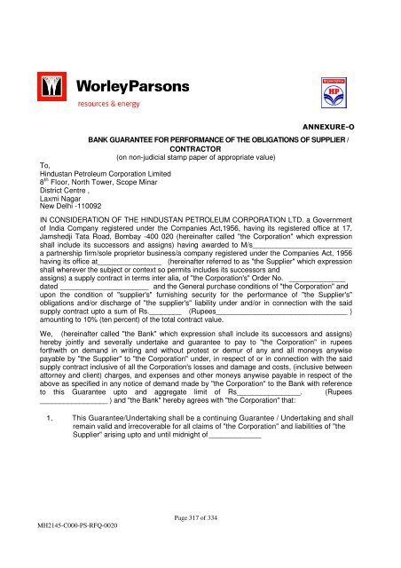 Pipelaying Tender-VOL I - WorleyParsons.com