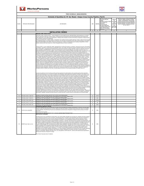 Pipelaying Tender-VOL I - WorleyParsons.com