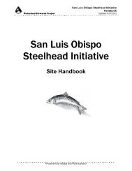 San Luis Obispo Steelhead Initiative - California Conservation Corps