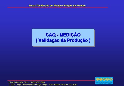 TransparÃªncias - Departamento de Engenharia de ProduÃ§Ã£o - UFMG