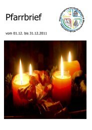 Pfarrbrief Dezember 2011 - Pfarreiengemeinschaft Hangard ...