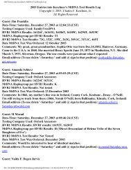 2003 Entries into Kerchner's MtDNA Test Results Log