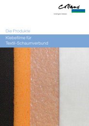 Klebefilme fÃ¼r Textil-Schaumverbund Die Produkte - Collano AG