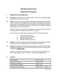 2012 Biosolids Project Request for Proposals - City of Fruita