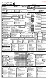 Wyoming Patient Care Report - 2007 - NHTSA