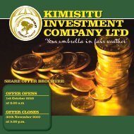 kimisitu investment company ltd offer opens - Kimisitu Sacco