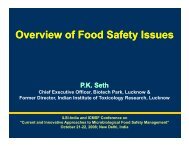 Overview of Food Safety Issues by P. K. Seth - ILSI India