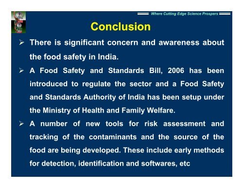 Overview of Food Safety Issues by P. K. Seth - ILSI India