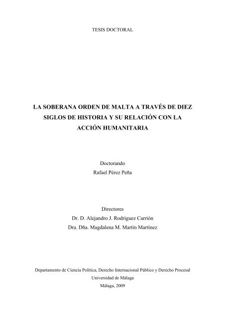 la soberana orden de malta a través de diez siglos de historia y su ...