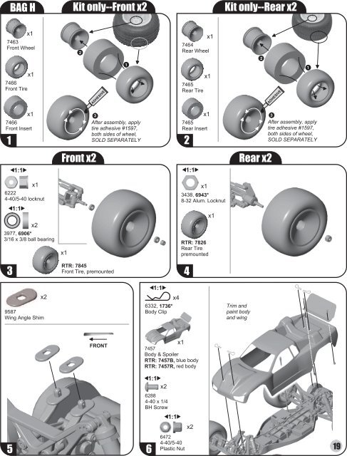 INSTRUCTION MANUAL FOR THE TEAM ASSOCIATED ... - Petit RC