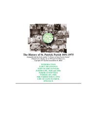 The History of St. Patrick Parish 1851-1975 - Saint Patrick Parish