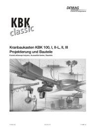 Kranbaukasten KBK 100, I, II-L, II, III Projektierung und Bauteile