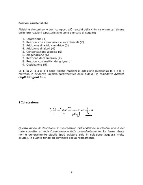 Aldeidi e Chetoni - Dipartimento di Chimica