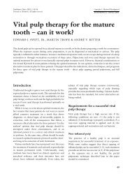 Vital pulp therapy for the mature tooth - Wiley Online Library