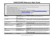 VANCOUVER Reference Style Guide