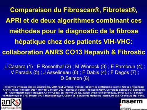 Poupon, Dr L Serfaty; HÃ´pital PitiÃ©-SalpÃ©triÃ¨re: Professor - Afef