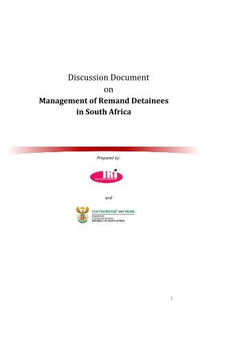 Management of Remand Detainees in South Africa - DCS-Home