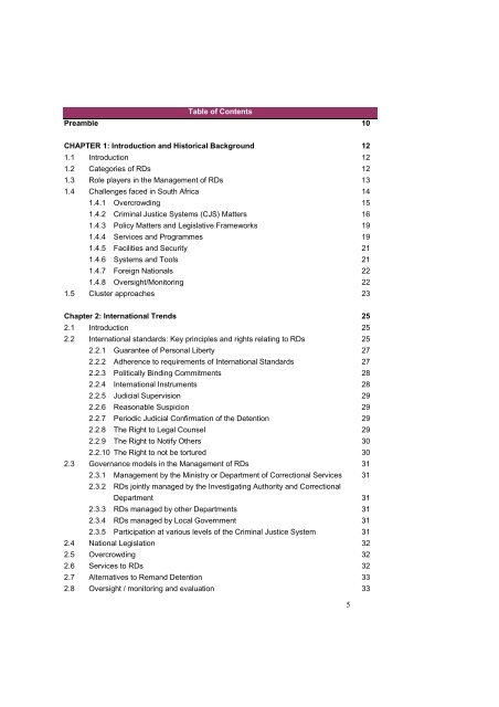 Management of Remand Detainees in South Africa - DCS-Home