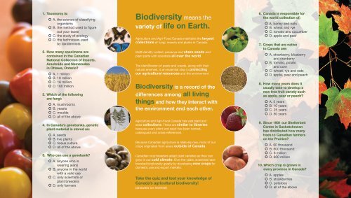 Biodiversity means the