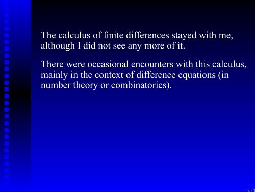 Calculus of Finite Differences - eDisk