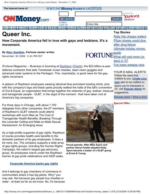 How Corporate America fell in love with gays and lesbians ...