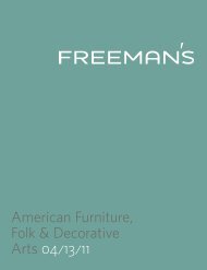 American Furniture, Folk & Decorative Arts 04/13/11 - Freeman's ...