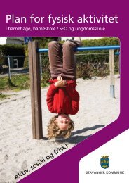 Plan for fysisk aktivitet - Stavanger kommune