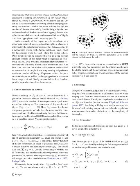 A particular Gaussian mixture model for clustering and its ...
