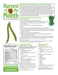 Green Beans - Harvest of the Month