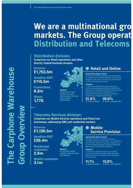 Annual Report PDF - Carphone Warehouse Group plc